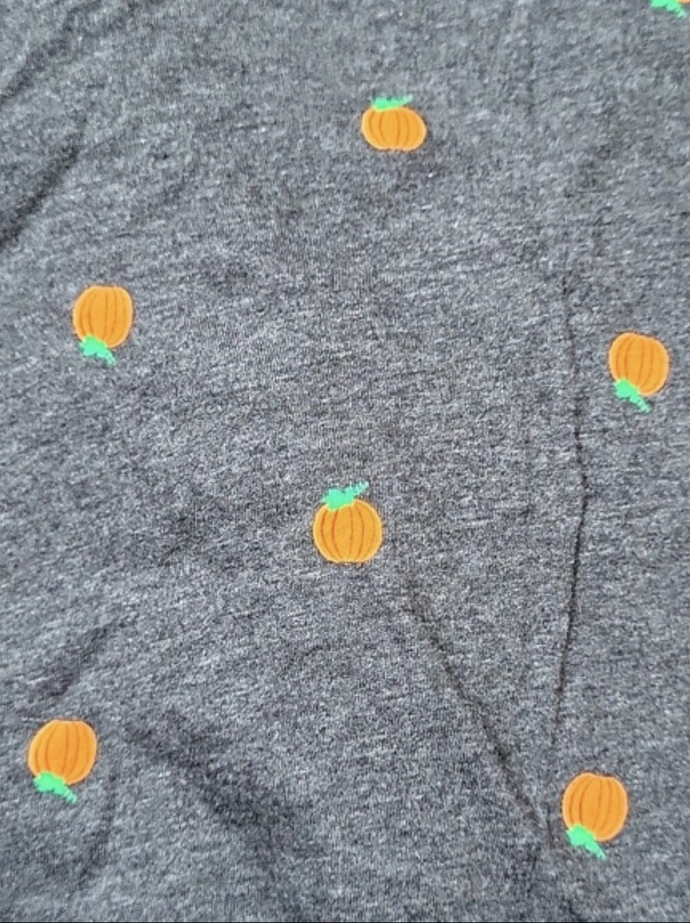 Halloween Pumpkin Print 100% Cotton Tshirt Size Small Tall New With Tags